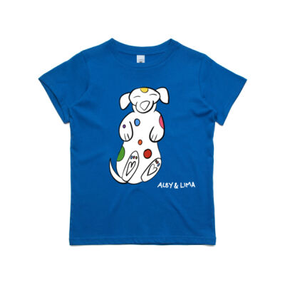 Dashie having a snooze Kids Tshirt Thumbnail