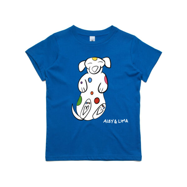 Dashie having a snooze Kids Tshirt Thumbnail