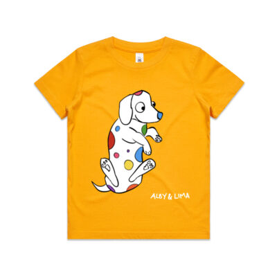 Dashie Roll Over Kids Tshirt Thumbnail